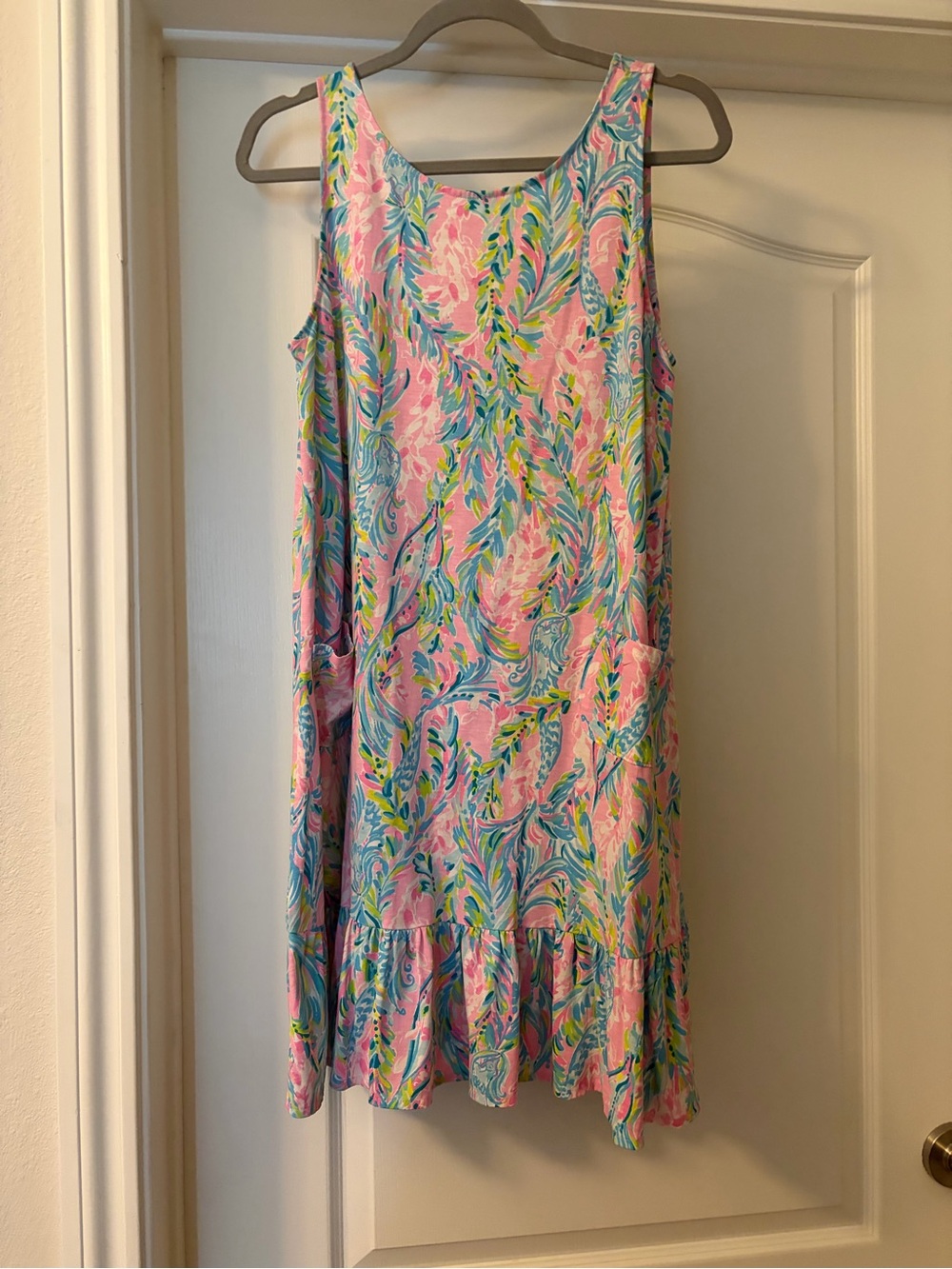 Lilly Pulitzer Kristen Flounce Dress in Unicorn of the Sea Mini Dress - Picture 3 of 6